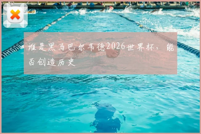 谁是黑马巴尔韦德2026世界杯,能否创造历史